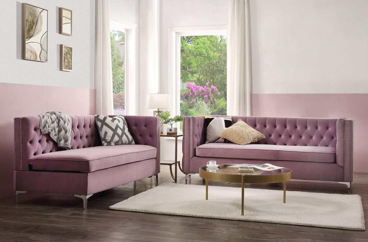 Rhett Purple Velvet Sectional Sofa  Las Vegas Furniture Stores