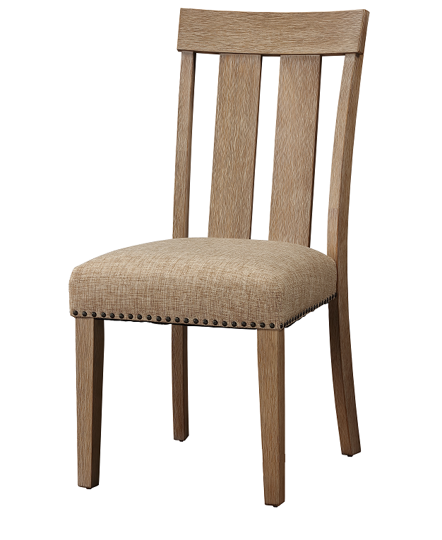 Nathaniel Fabric & Maple Side Chair , Slatted Back  Las Vegas Furniture Stores