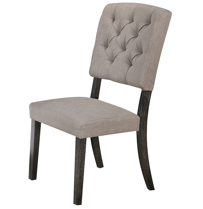 Bernard Fabric & Weathered Gray Oak Side Chair  Las Vegas Furniture Stores