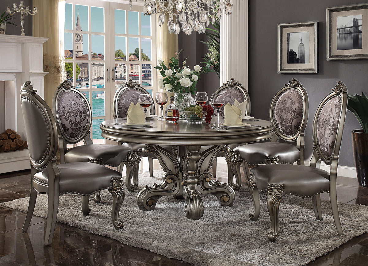 Versailles Antique Platinum Dining Table - Half Price Furniture