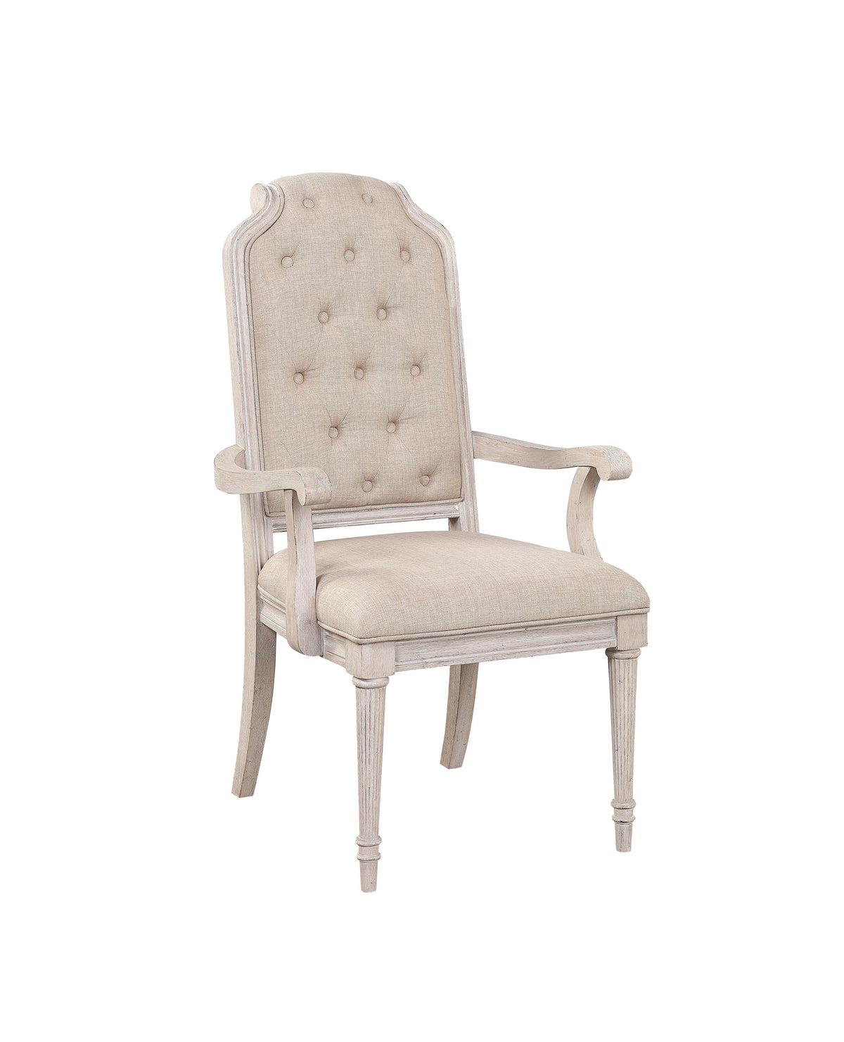 Wynsor Fabric & Antique Champagne Arm Chair  Las Vegas Furniture Stores