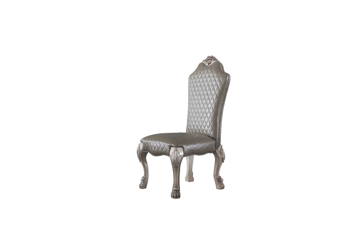 Dresden Vintage Bone White & PU Side Chair  Las Vegas Furniture Stores