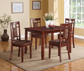 Sonata Cherry & Chocolate Microfiber Dining Set (5Pc Pk) Sonata Cherry & Chocolate Microfiber Dining Set (5Pc Pk) Half Price Furniture