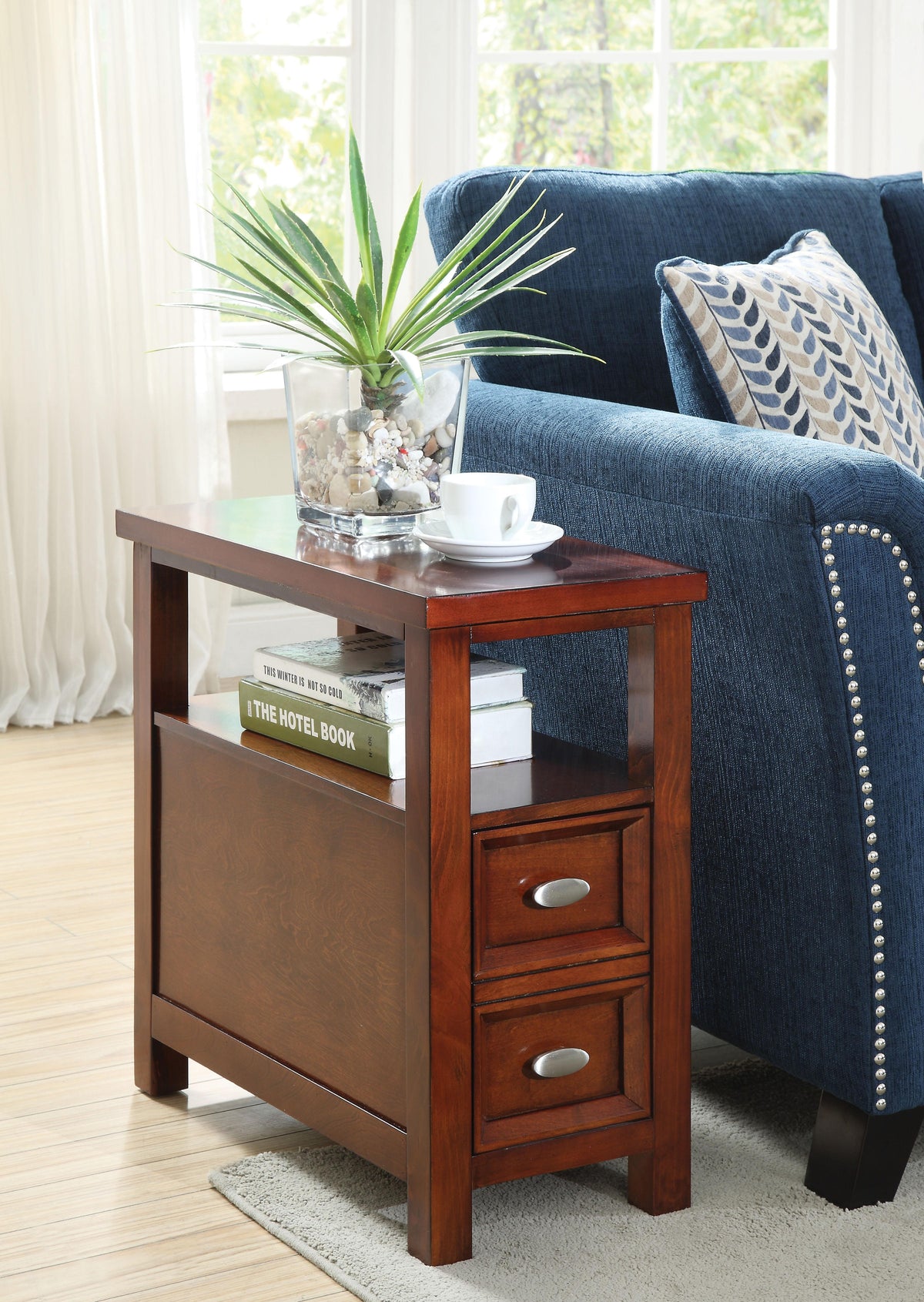Perrie Cherry Side Table  Las Vegas Furniture Stores