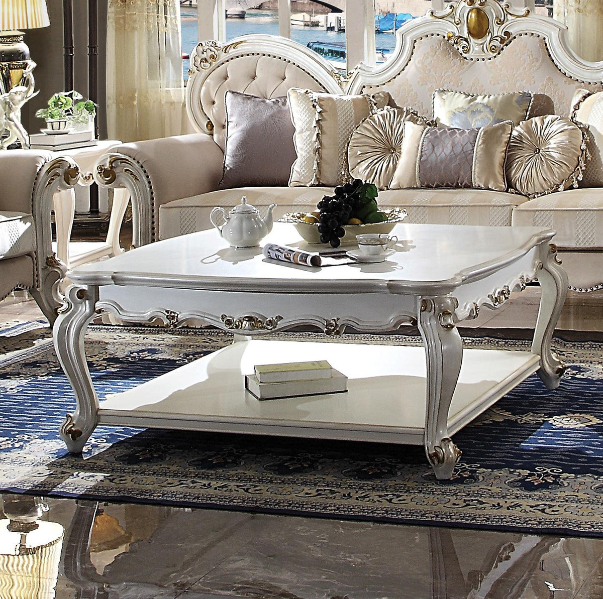 Picardy Antique Pearl Coffee Table - Half Price Furniture