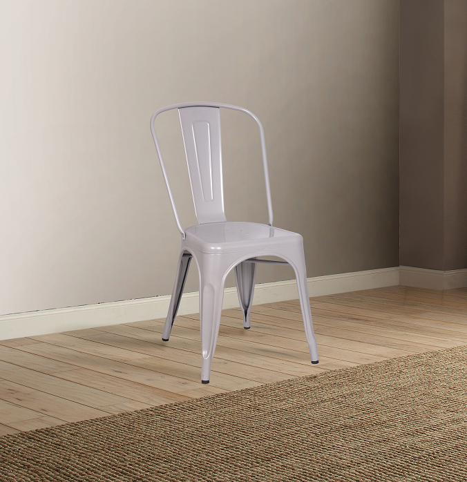 Jakia Silver Side Chair  Las Vegas Furniture Stores