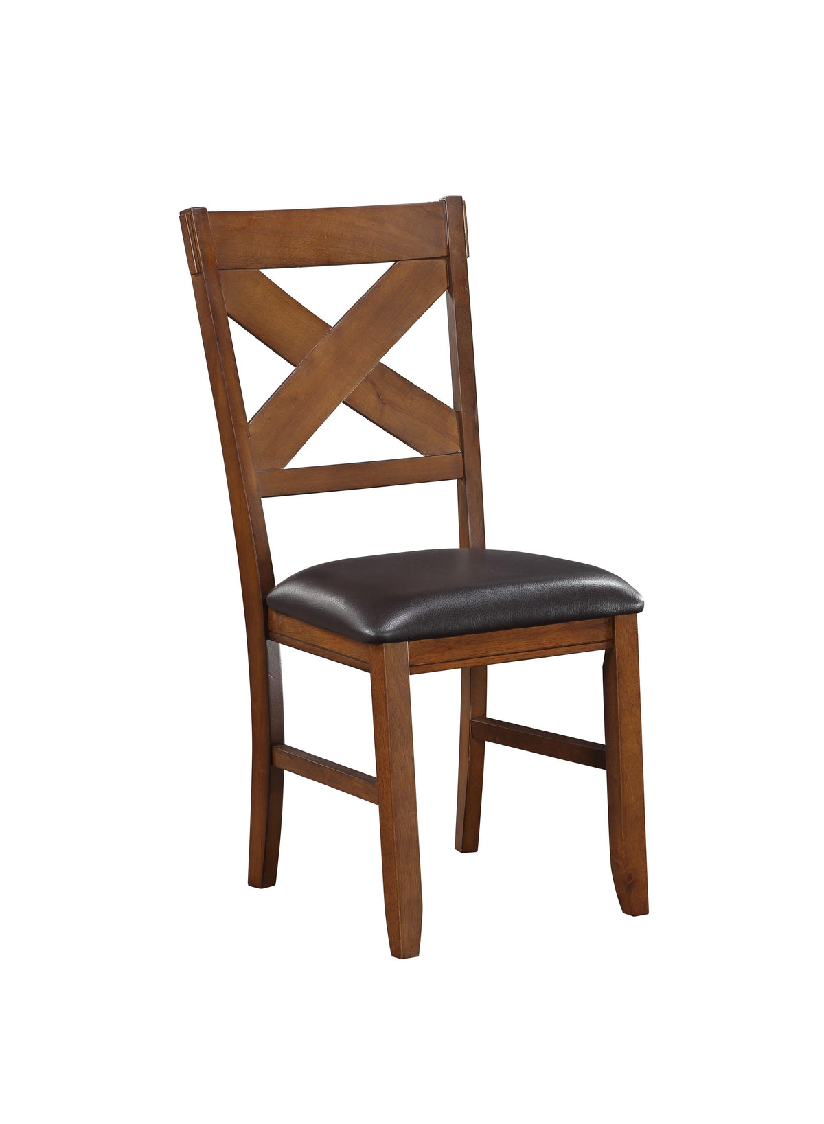 Acme Apollo X-Back Side Chair (Set of 2) in Walnut 70003  Las Vegas Furniture Stores