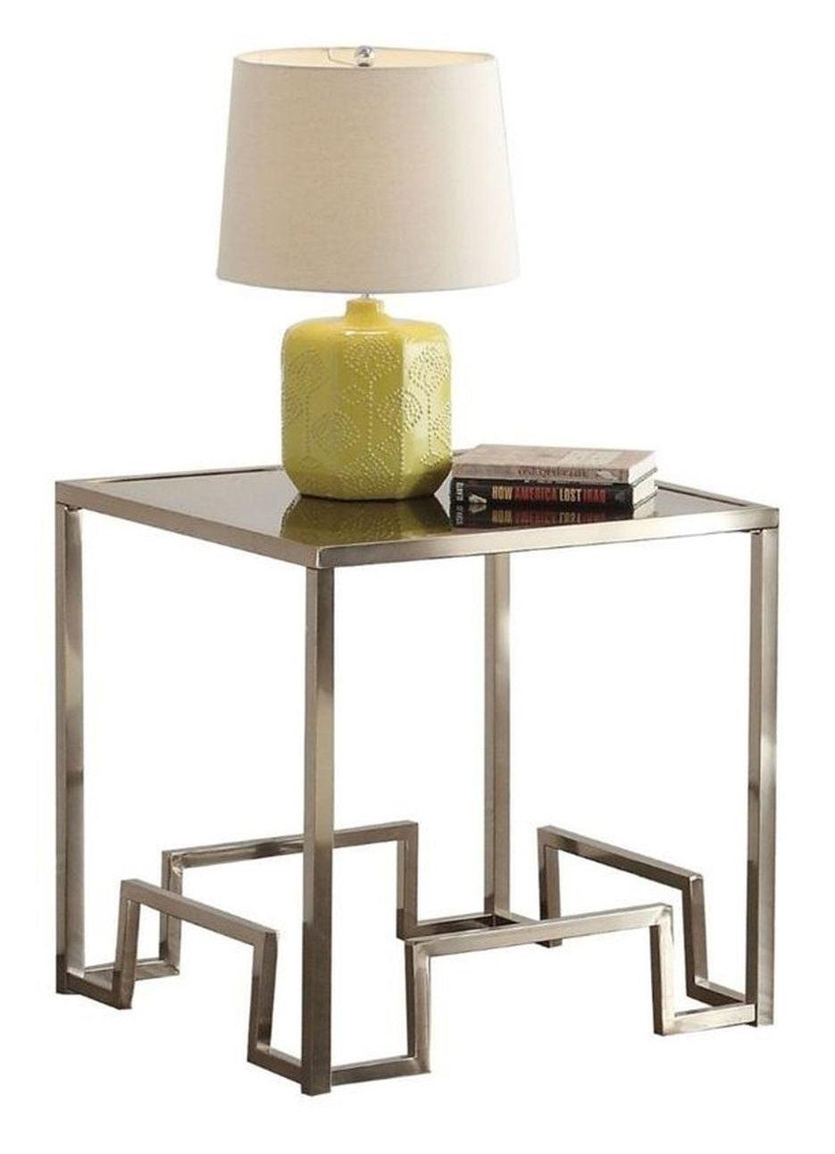 Acme Damien End Table in Champagne 81627  Las Vegas Furniture Stores