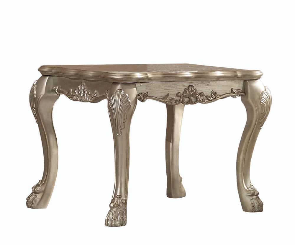 Acme Dresden End Table in Gold Patina 83161  Las Vegas Furniture Stores