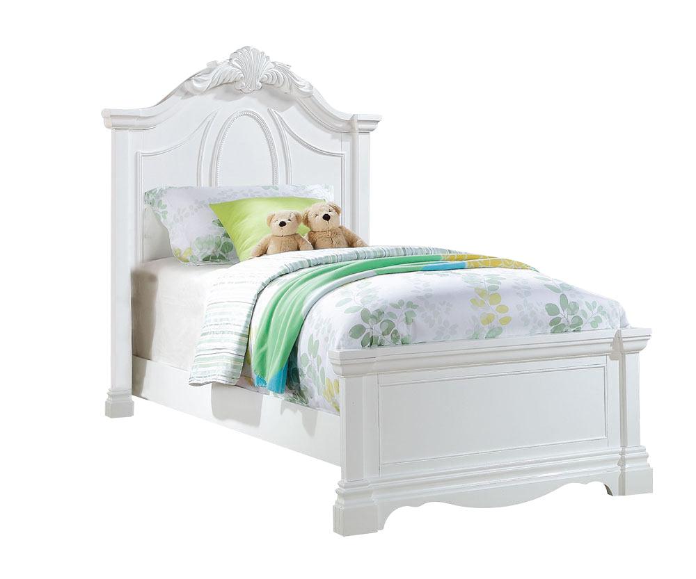 Acme Estrella Youth Full Panel Bed in White 30235F  Las Vegas Furniture Stores