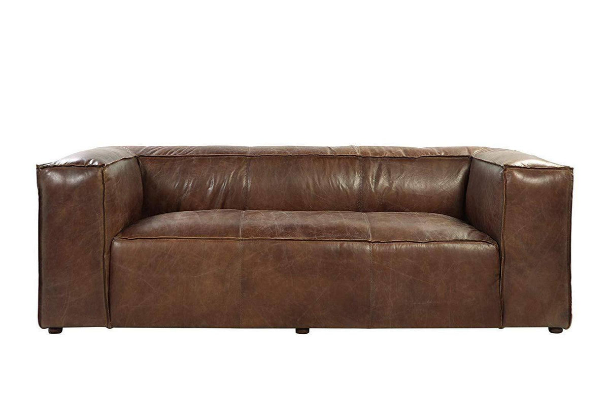 Acme Furniture Brancaster Sofa in Retro Brown 53545  Las Vegas Furniture Stores
