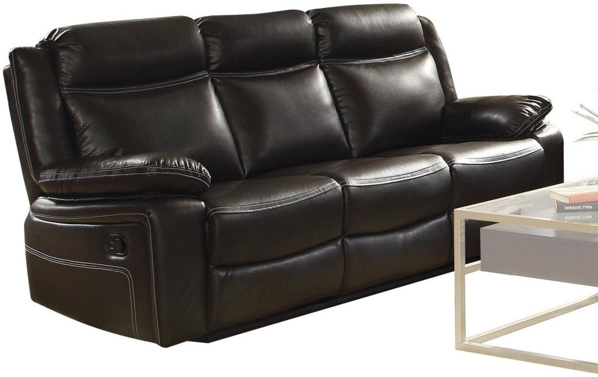 Acme Furniture Corra Motion Sofa in Espresso 52050  Las Vegas Furniture Stores