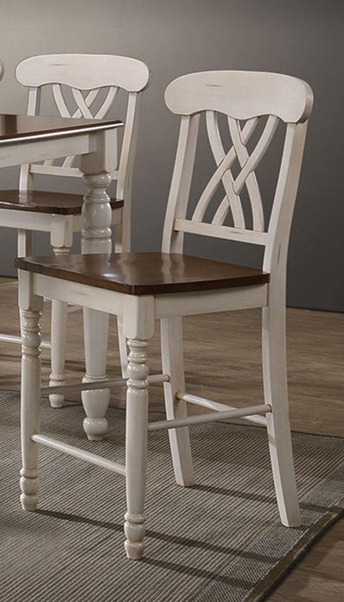 Acme Furniture Dylan Counter Chair in Buttermilk and Oak (Set of 2) 70432  Las Vegas Furniture Stores