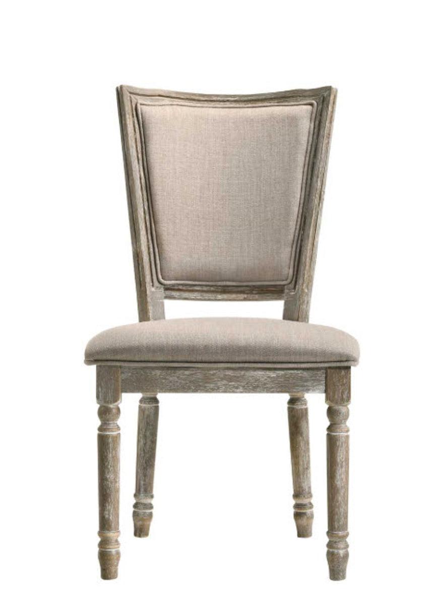 Acme Furniture Gabrian Side Chair (Set of 2) in Reclaimed Gray 60172  Las Vegas Furniture Stores