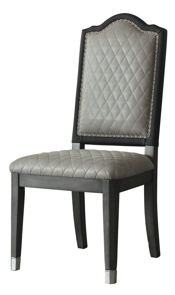 Acme Furniture House Beatrice Side Chair in Charcoal (Set of 2) 68812  Las Vegas Furniture Stores