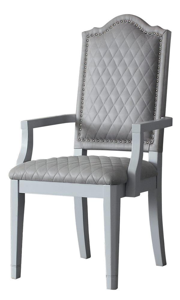 Acme Furniture House Marchese Arm Chair in Pearl Gray (Set of 2) 68863  Las Vegas Furniture Stores