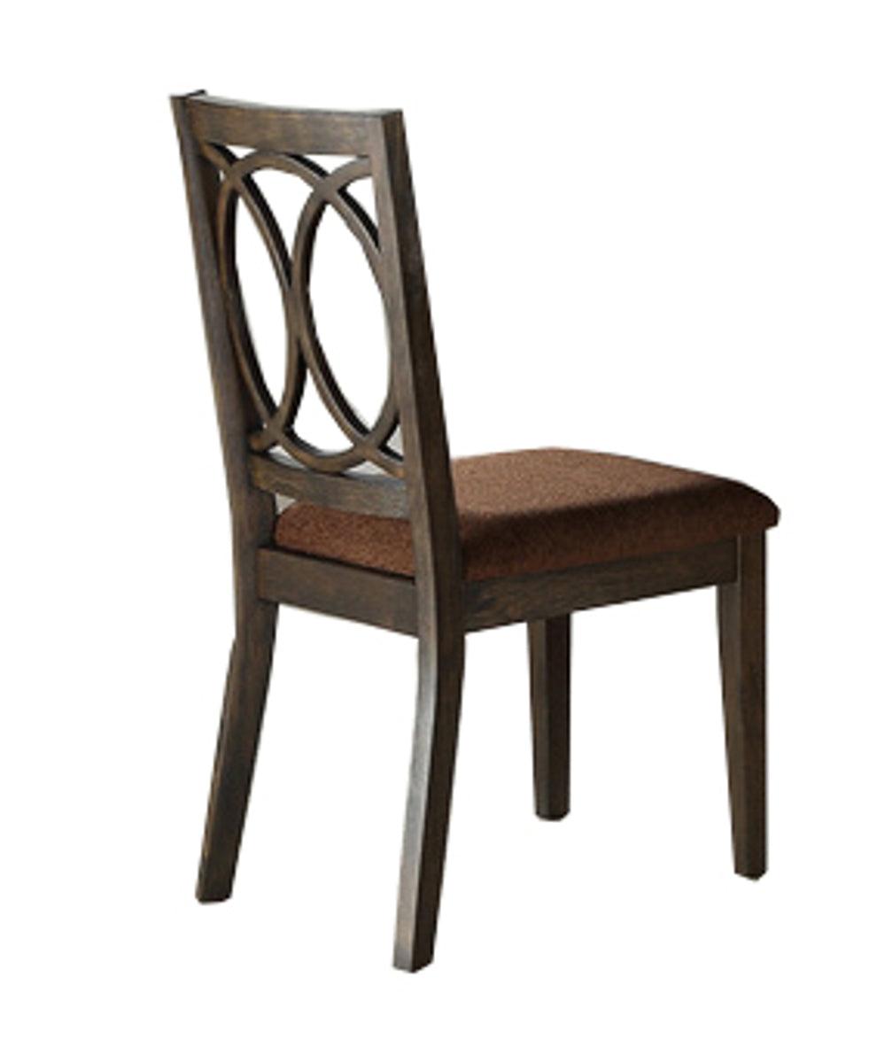 Acme Furniture Jameson Side Chair (Set of 2) in Brown Fabric & Espresso 62322  Las Vegas Furniture Stores