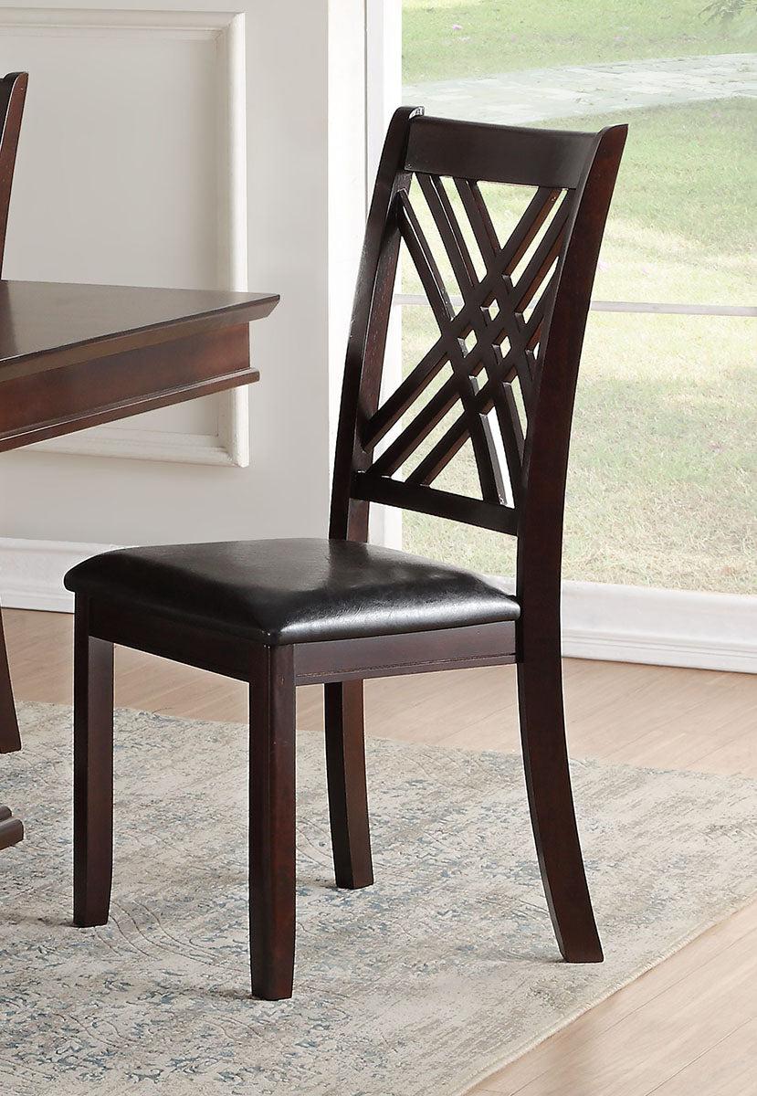 Acme Furniture Katrien Side Chair in Black and Espresso (Set of 2) 71857  Las Vegas Furniture Stores