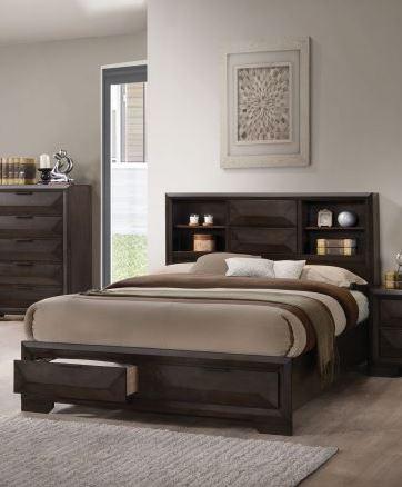 Acme Furniture Merveille King Storage Bed in Espresso 22867EK  Las Vegas Furniture Stores