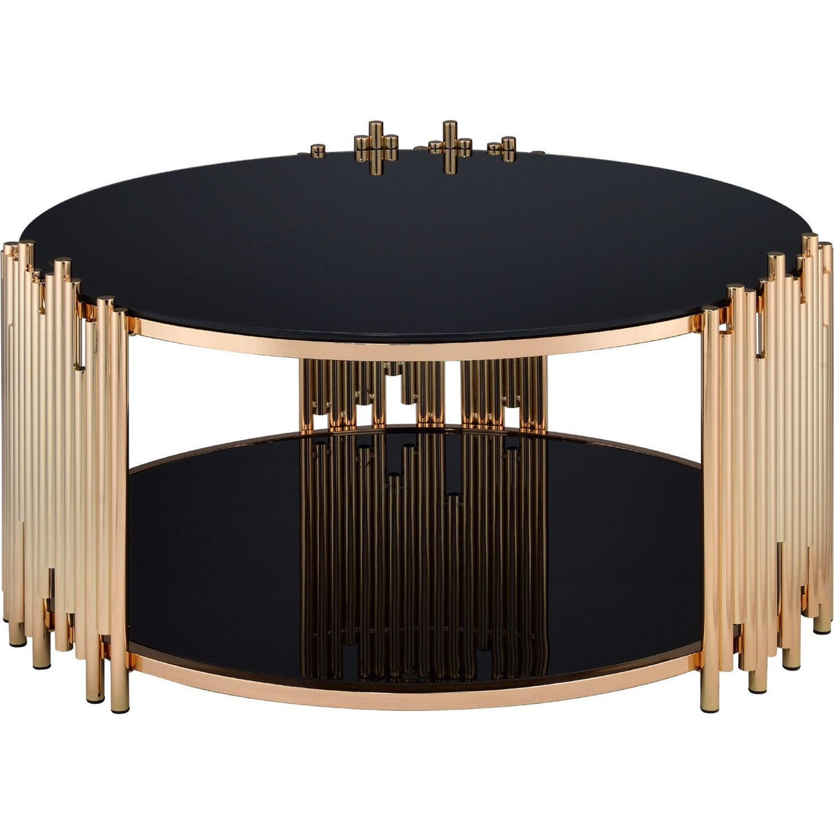 Acme Furniture Tanquin Coffee Table in Gold/Black 84490  Las Vegas Furniture Stores