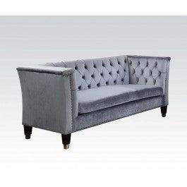 Acme Honor Loveseat in Blue-Gray Velvet 52786  Las Vegas Furniture Stores