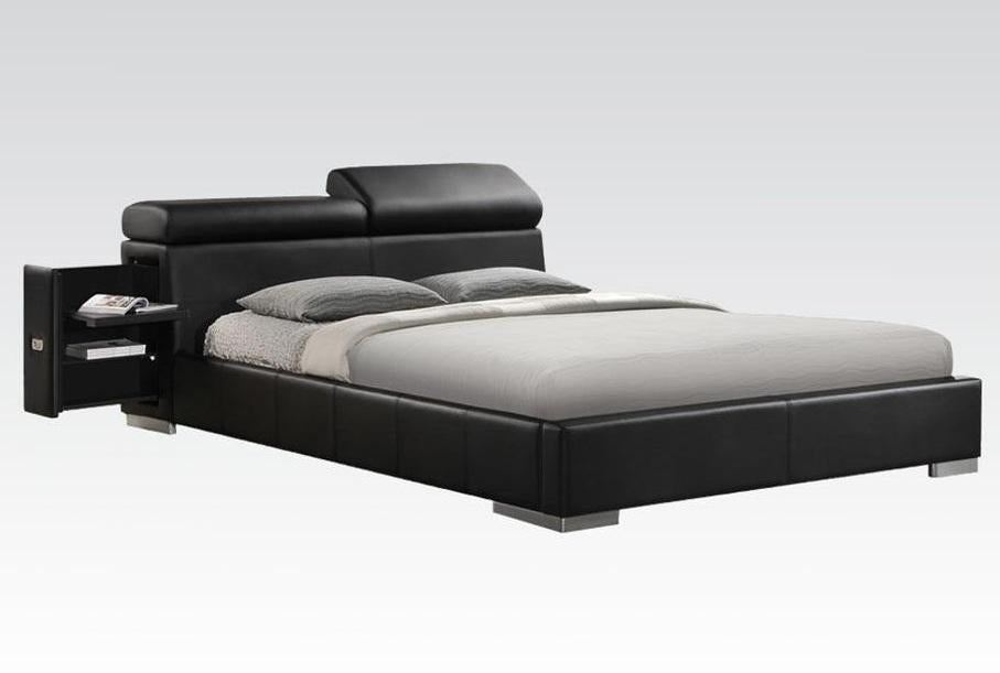 Acme Manjot King Upholstered Bed in Black 20747EK  Las Vegas Furniture Stores