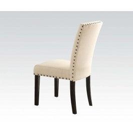 Acme Nolan Side Chair (Set of 2) in Linen/Weathered Black 72852  Las Vegas Furniture Stores