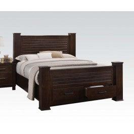 Acme Panang Queen Bed w/ Storage in Mahogany 23370Q  Las Vegas Furniture Stores