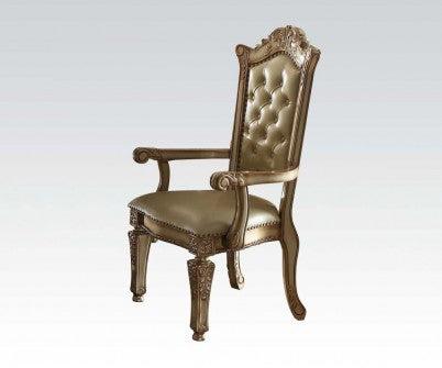 Acme Vendome Arm Chair (Set of 2) in Gold Patina 63004  Las Vegas Furniture Stores
