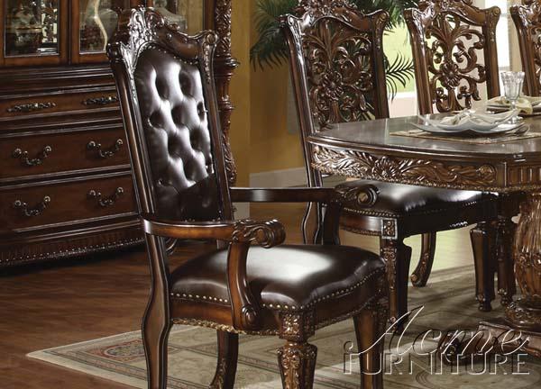 Acme Vendome Cherry Finish Arm Chair (Set of 2) 60004A  Las Vegas Furniture Stores