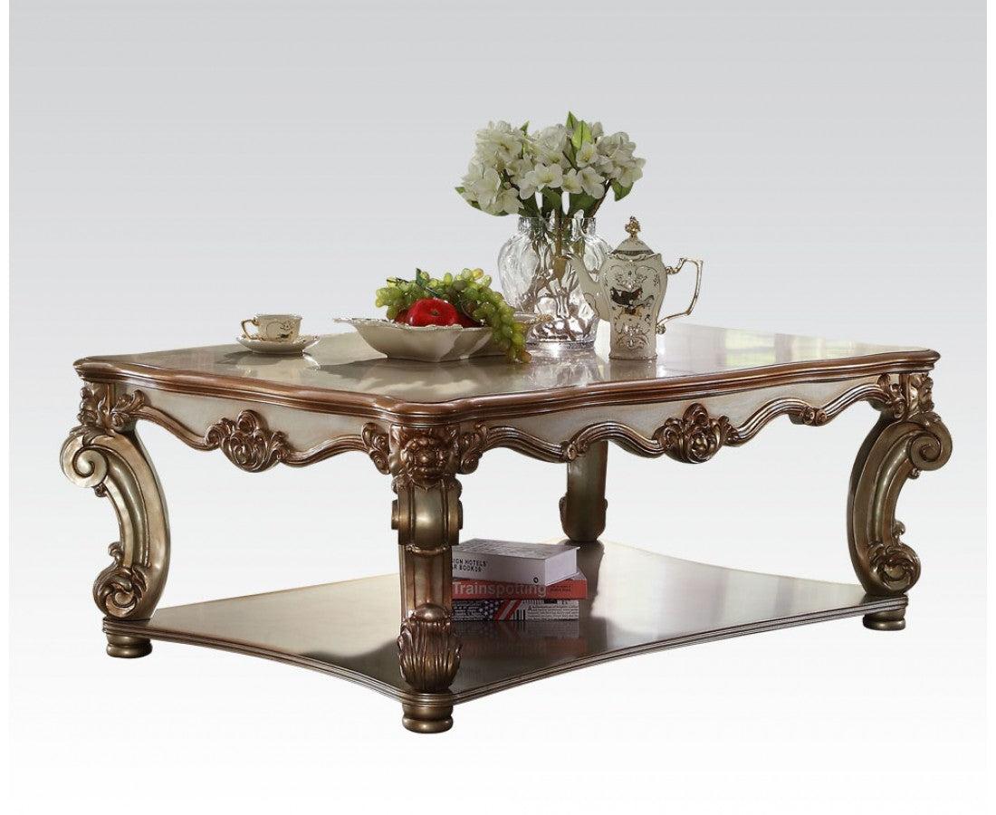 Acme Vendome Coffee Table in Gold Patina 83000  Las Vegas Furniture Stores
