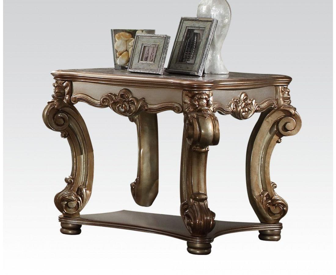 Acme Vendome End Table in Gold Patina 83001  Las Vegas Furniture Stores