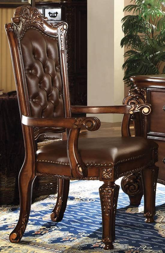 Acme Vendome Office Arm Chair in Cherry 92126  Las Vegas Furniture Stores