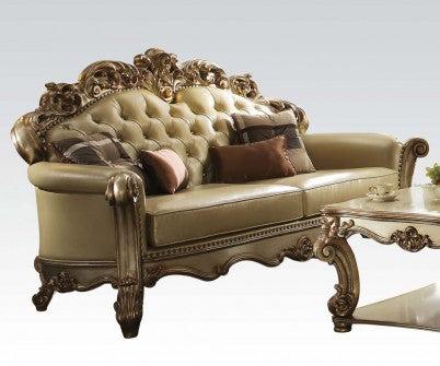 Acme Vendome Sofa w/ 4 Pillows in Gold Patina 53000  Las Vegas Furniture Stores