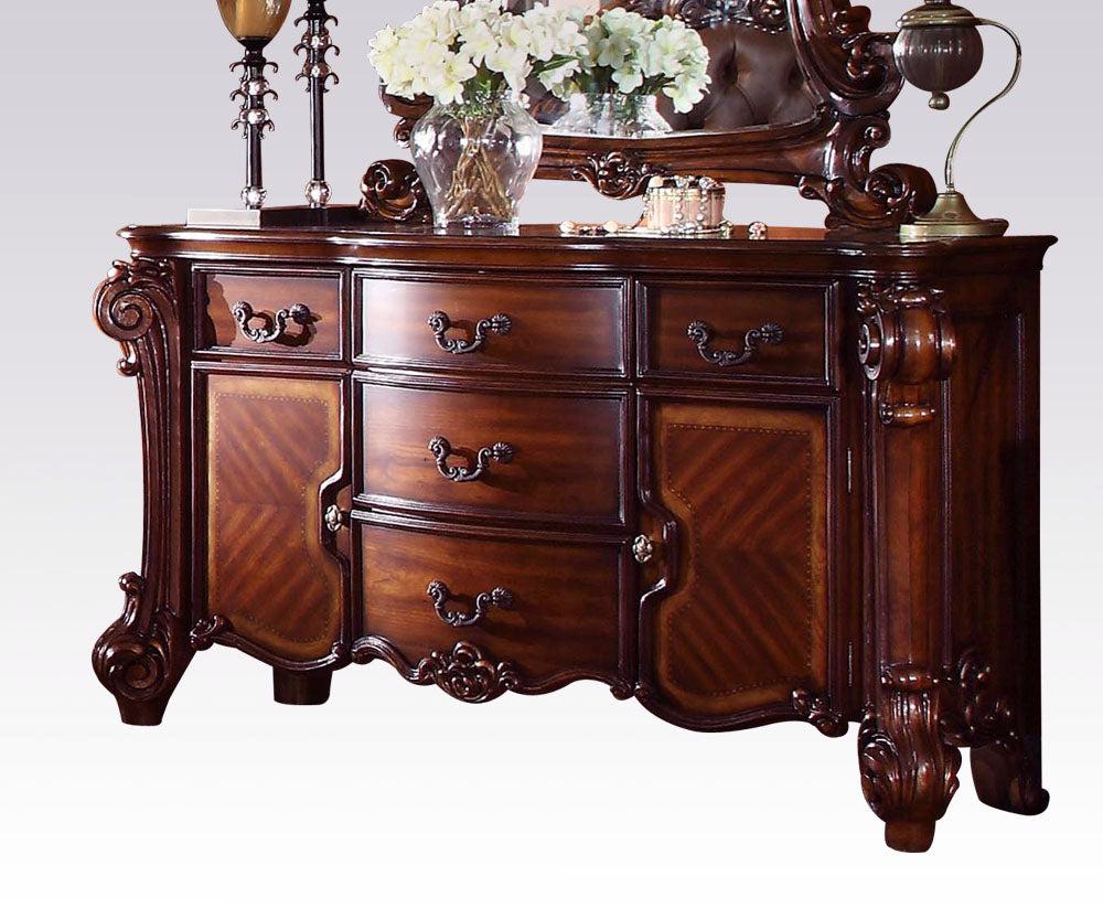 Acme Vendome Traditional Dresser/Server with Four Drawers and Two Doors in Cherry 22005  Las Vegas Furniture Stores