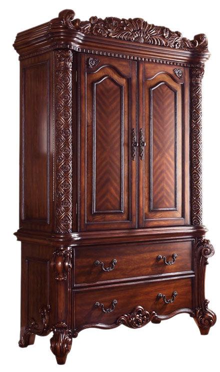 Acme Vendome Traditional TV Armoire in Cherry 22007  Las Vegas Furniture Stores