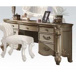 Acme Vendome Vanity Desk in Gold Patina 23007  Las Vegas Furniture Stores