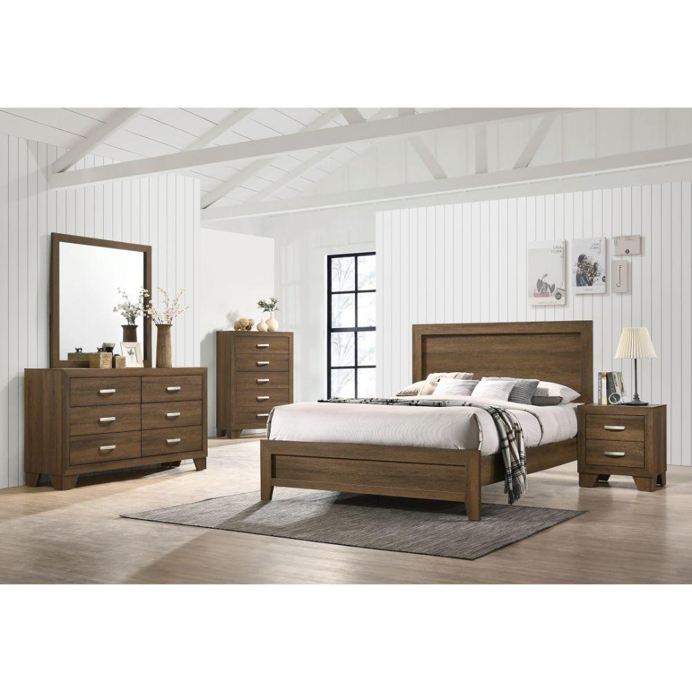 Miquell - Queen Bed - Brown, Light - 84" - Half Price Furniture