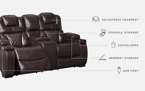 Warnerton Power Reclining Loveseat with Console - Half Price Furniture