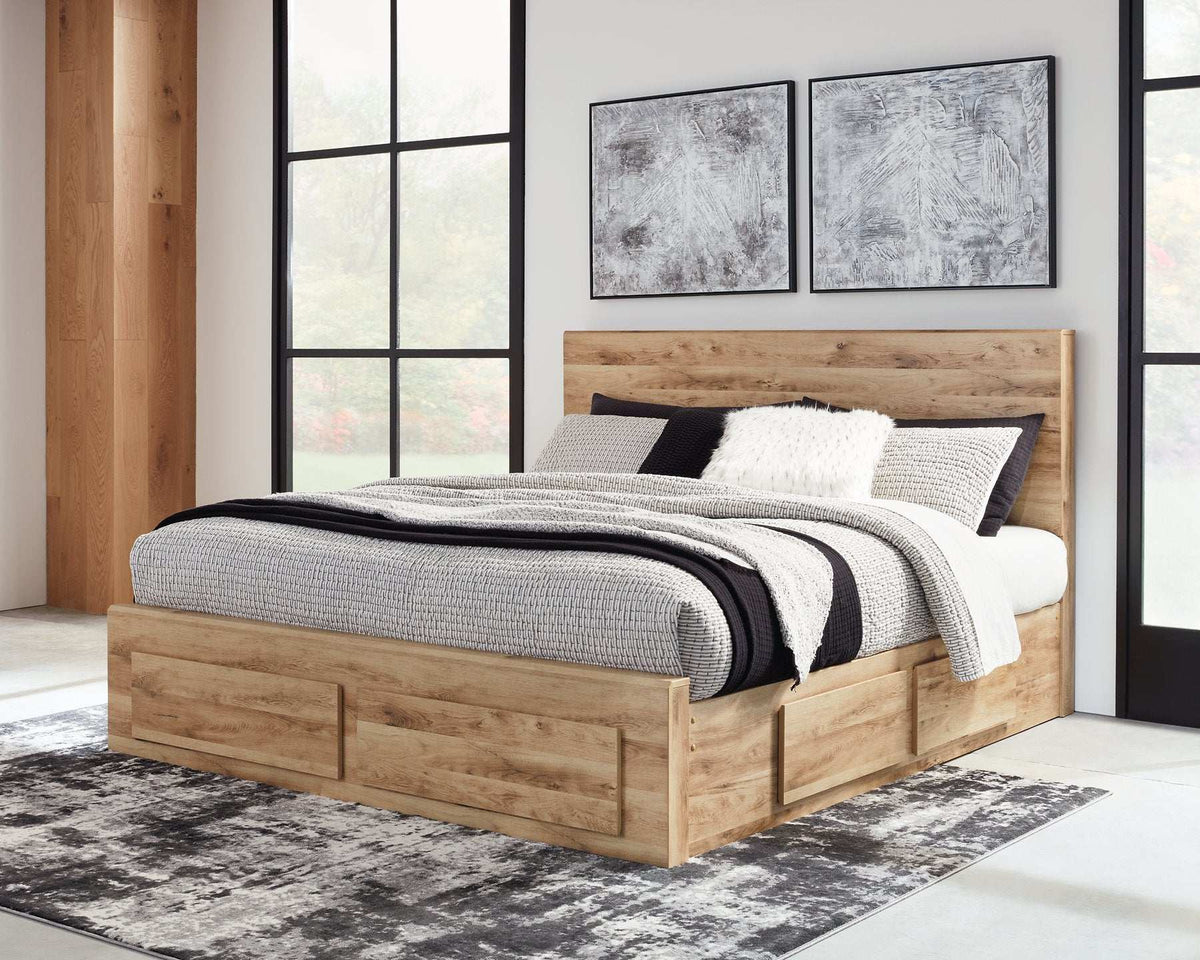 Hyanna Panel Storage Bed with 1 Under Bed Storage Drawer - Half Price Furniture