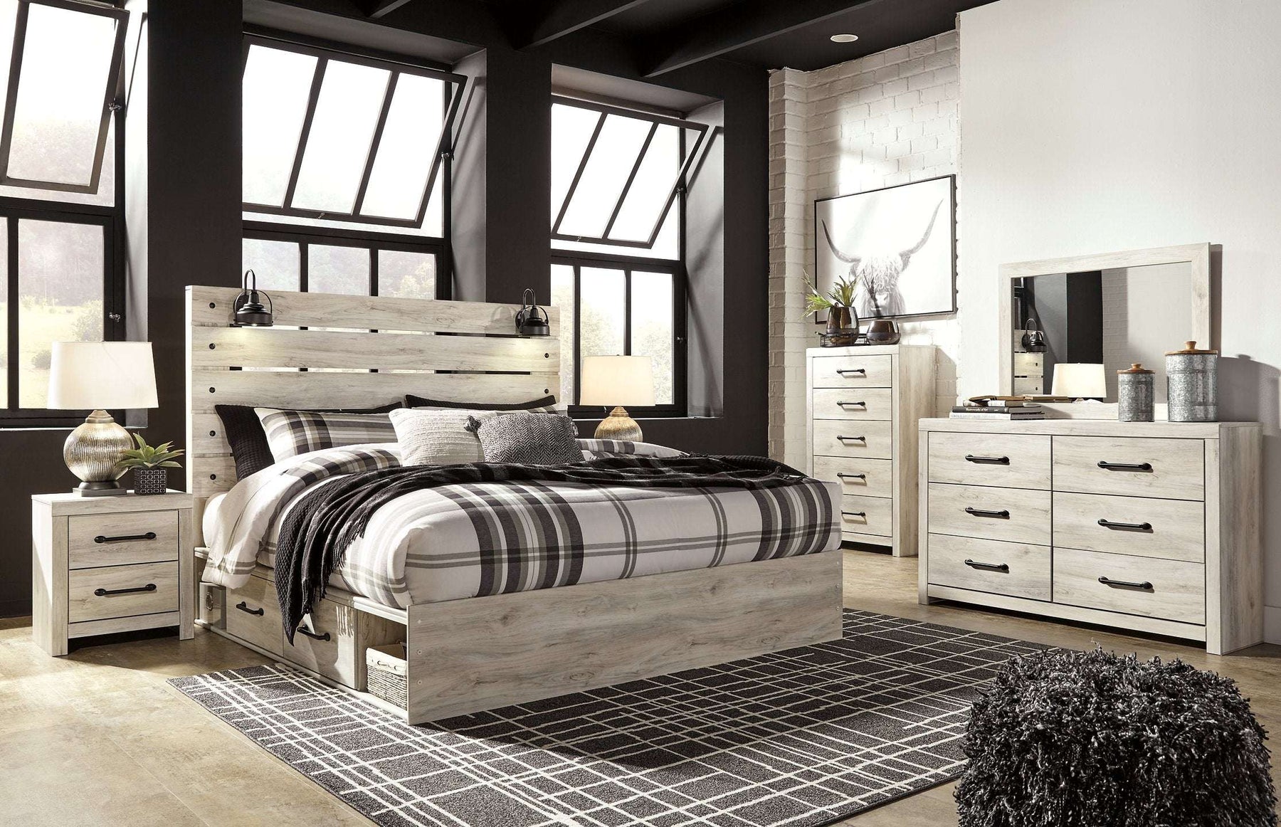 Cambeck Bed with 2 Storage Drawers - Bed - Half Price Furniture