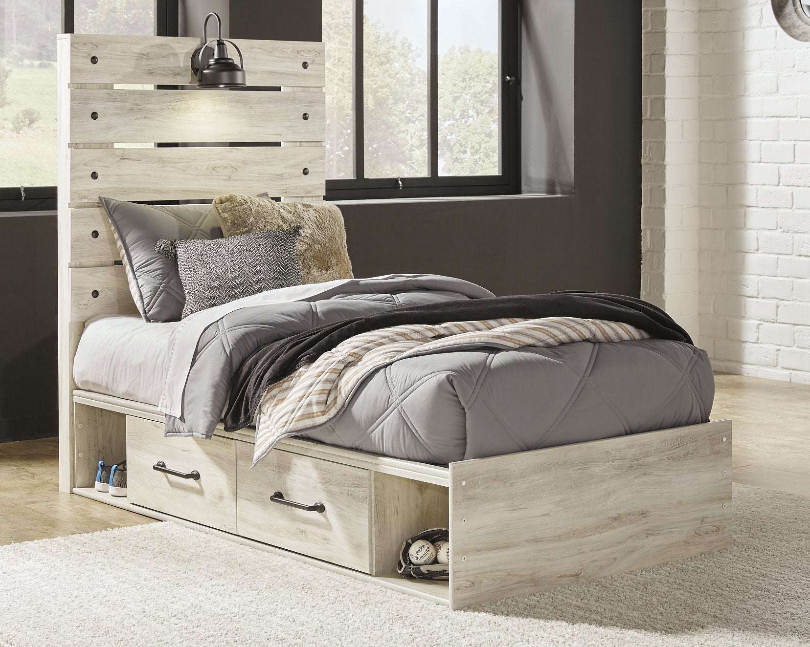 Cambeck Bed with 2 Storage Drawers - Bed - Half Price Furniture