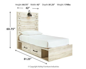 Cambeck Bed with 2 Storage Drawers - Bed - Half Price Furniture