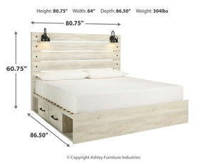 Cambeck Bed with 4 Storage Drawers - Bed - Half Price Furniture
