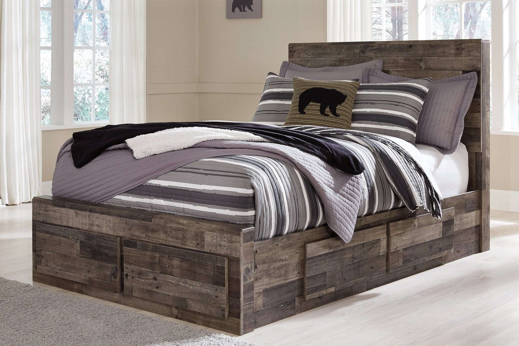 Derekson Youth Bed with 6 Storage Drawers - Youth Bed - Half Price Furniture