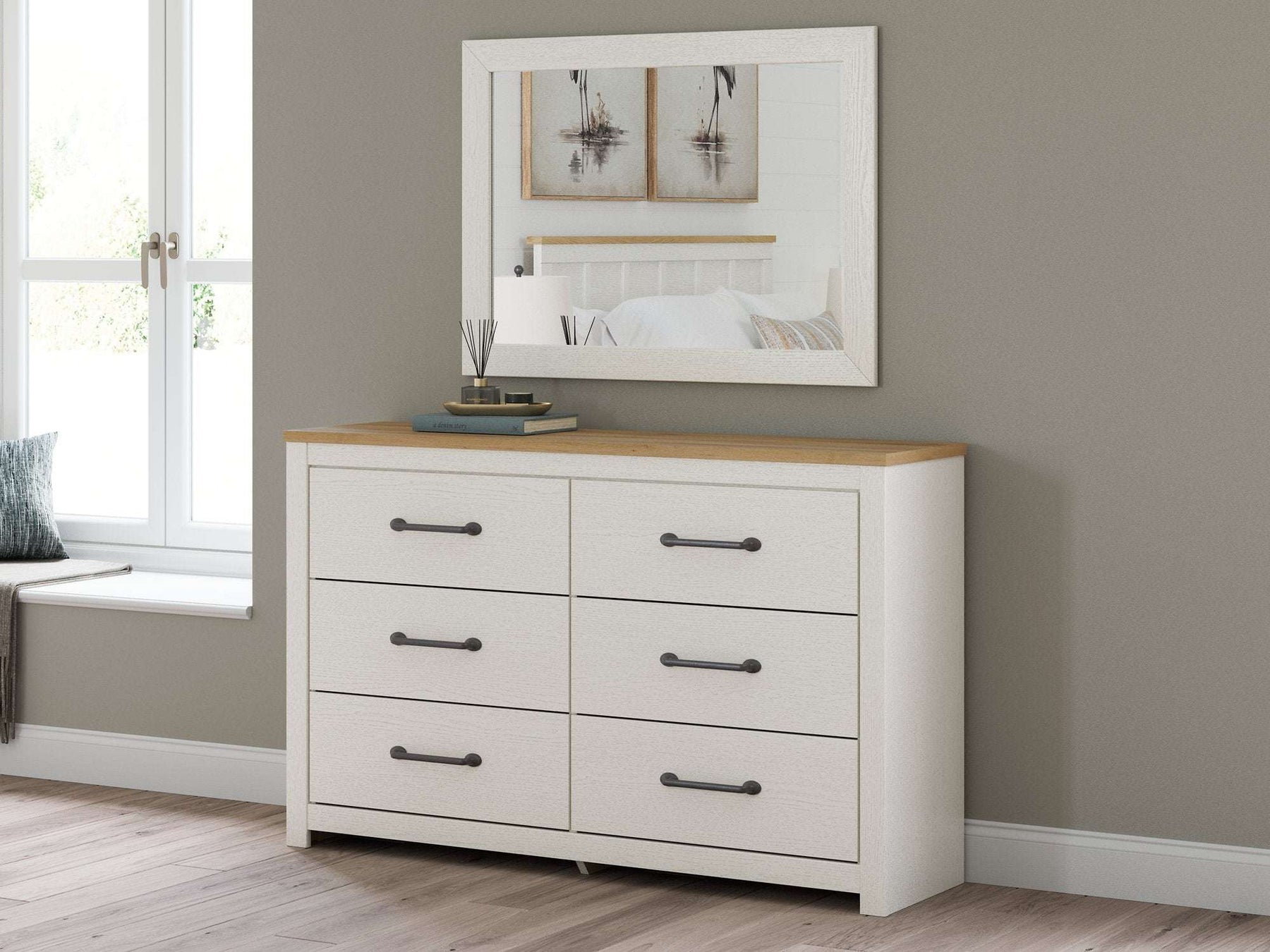 Linnocreek Dresser and Mirror Half Price Furniture