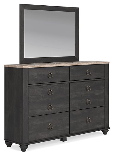 dark grey dresser with mirror Homelegance Garcia Gray Dresser main image 1