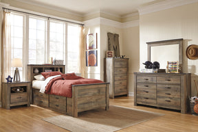Trinell Youth Bed with 2 Storage Drawers Half Price Furniture