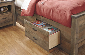Trinell Youth Bed with 2 Storage Drawers Half Price Furniture
