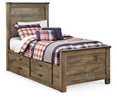 Trinell Youth Bed with 2 Storage Drawers Half Price Furniture